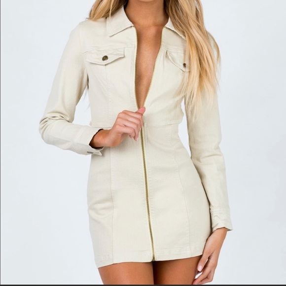 Princess Polly Dresses & Skirts - Mae Mini Dress Beige